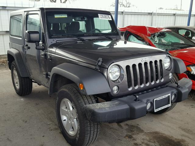 1C4AJWAG8HL551030 - 2017 JEEP WRANGLER S GRAY photo 1