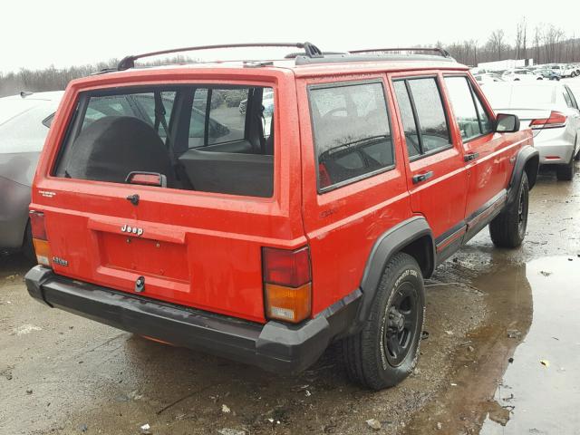 1J4FJ68SXTL295895 - 1996 JEEP CHEROKEE S RED photo 4