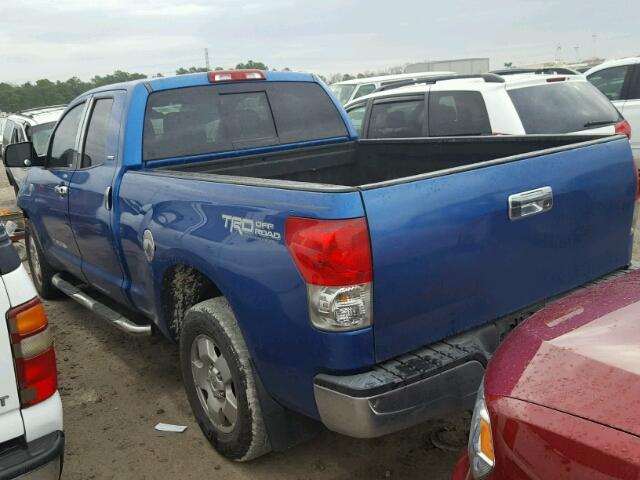 5TFRT54167X005381 - 2007 TOYOTA TUNDRA DOU BLUE photo 3