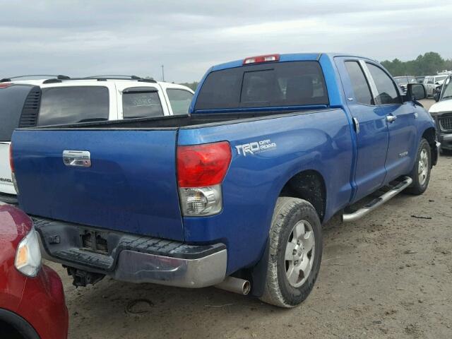 5TFRT54167X005381 - 2007 TOYOTA TUNDRA DOU BLUE photo 4