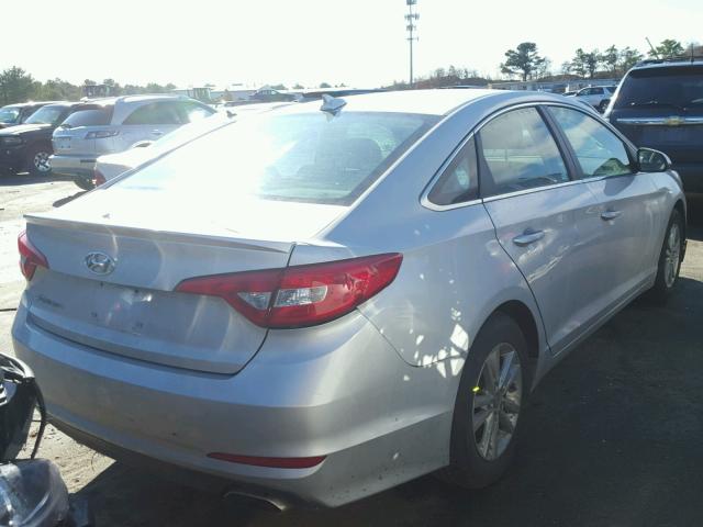 5NPE24AF7FH069189 - 2015 HYUNDAI SONATA SE SILVER photo 4