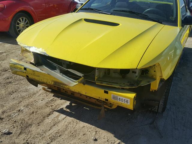 1FAFP40451F216415 - 2001 FORD MUSTANG YELLOW photo 9