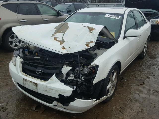 5NPEU46F98H343448 - 2008 HYUNDAI SONATA SE WHITE photo 2