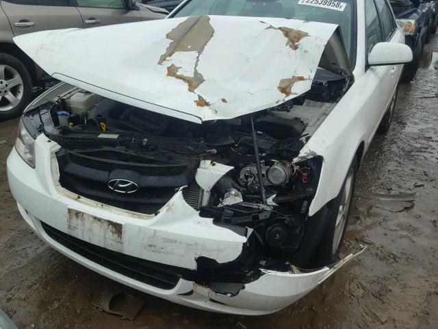 5NPEU46F98H343448 - 2008 HYUNDAI SONATA SE WHITE photo 9