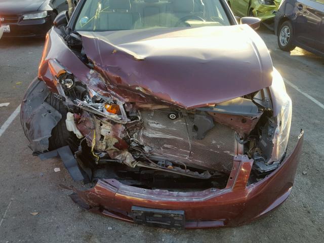 1HGCP26809A036393 - 2009 HONDA ACCORD EXL BURGUNDY photo 9