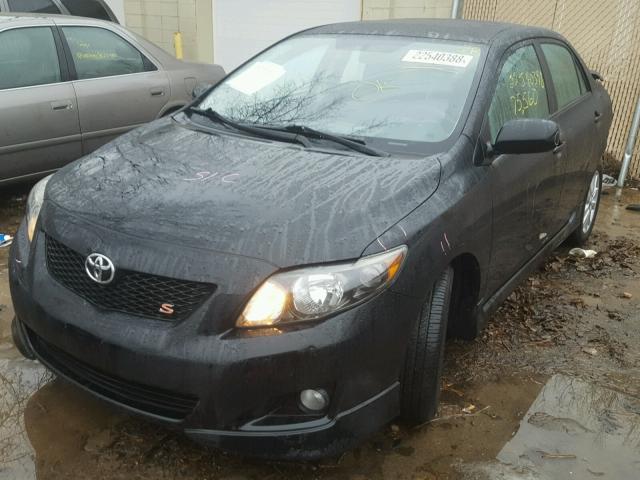 1NXBU4EE3AZ249939 - 2010 TOYOTA COROLLA BA BLACK photo 2