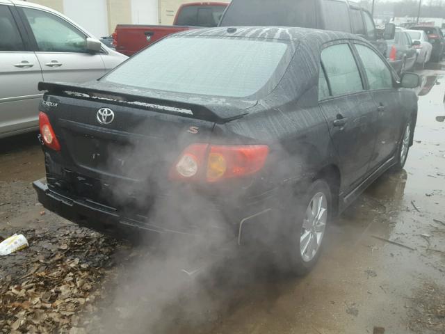 1NXBU4EE3AZ249939 - 2010 TOYOTA COROLLA BA BLACK photo 4