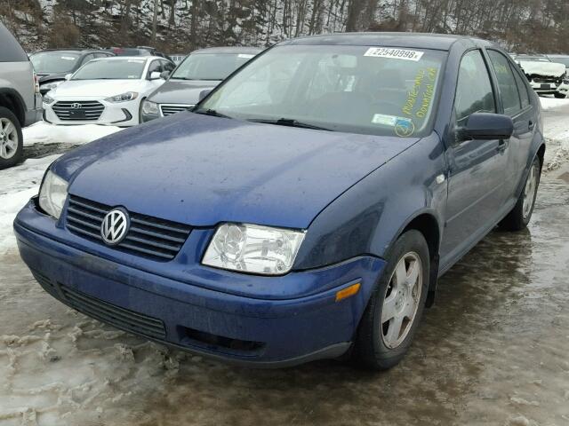 3VWSK69M51M105866 - 2001 VOLKSWAGEN JETTA GLS BLUE photo 2