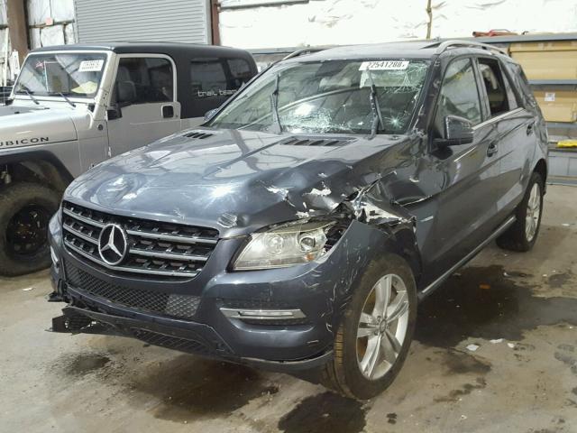 4JGDA5HB6CA022306 - 2012 MERCEDES-BENZ ML 350 4MA GRAY photo 2