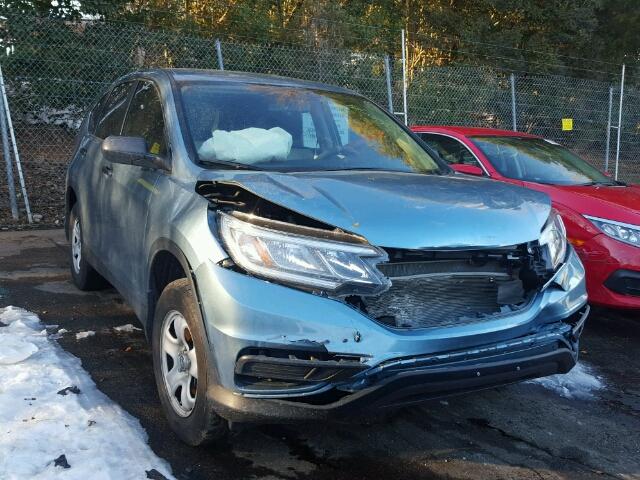 2HKRM4H35FH690843 - 2015 HONDA CR-V LX BLUE photo 1