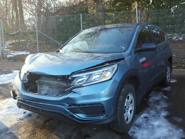 2HKRM4H35FH690843 - 2015 HONDA CR-V LX BLUE photo 2