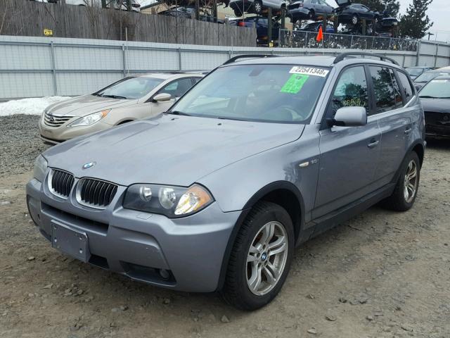 WBXPA93436WD25770 - 2006 BMW X3 3.0I SILVER photo 2