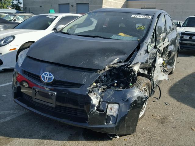 JTDKN3DU9B1479377 - 2011 TOYOTA PRIUS BLACK photo 2