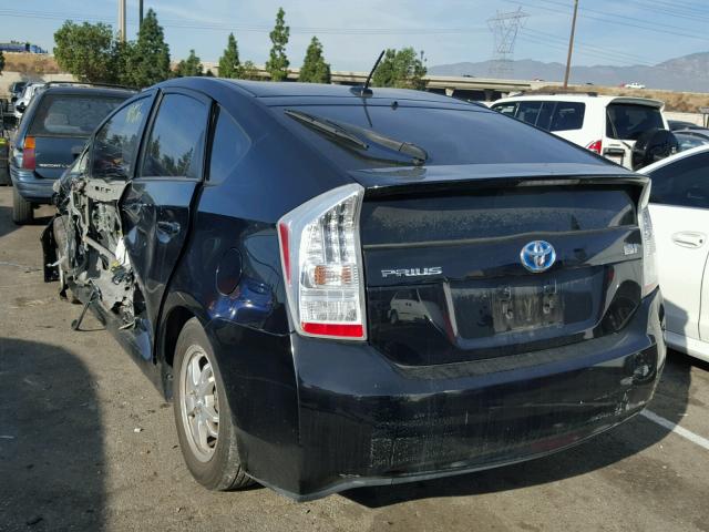 JTDKN3DU9B1479377 - 2011 TOYOTA PRIUS BLACK photo 3