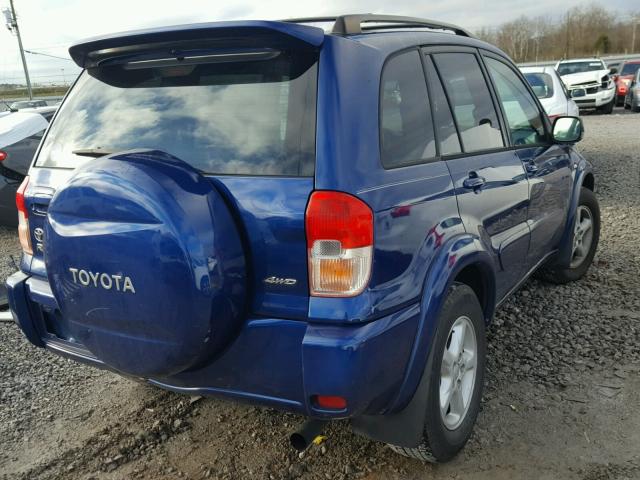 JTEHH20V236075279 - 2003 TOYOTA RAV4 BLUE photo 4