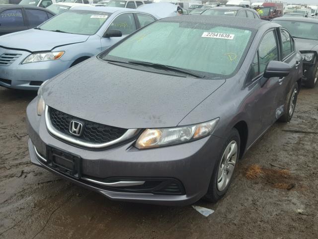 19XFB2F55FE099451 - 2015 HONDA CIVIC LX GRAY photo 2