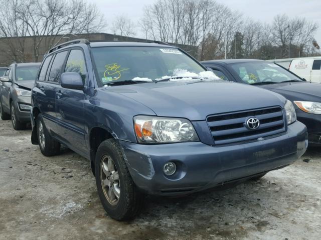 JTEEP21AX60137195 - 2006 TOYOTA HIGHLANDER BLUE photo 1