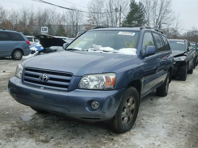 JTEEP21AX60137195 - 2006 TOYOTA HIGHLANDER BLUE photo 2