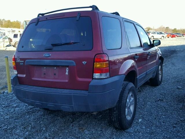 1FMYU03155KB64962 - 2005 FORD ESCAPE XLT RED photo 4