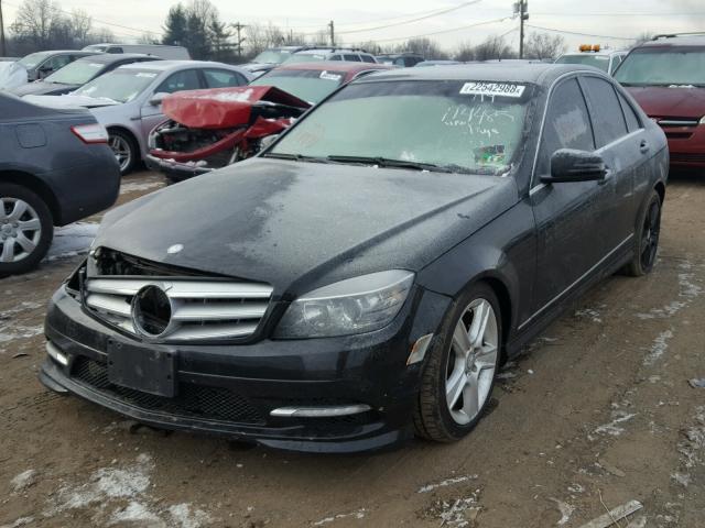 WDDGF8BB9BR176480 - 2011 MERCEDES-BENZ C 300 4MAT BLACK photo 2