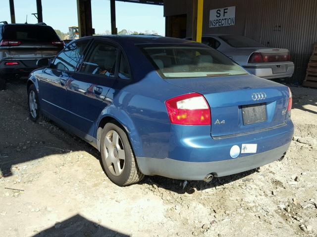 WAULC68E63A342975 - 2003 AUDI A4 1.8T QU BLUE photo 3