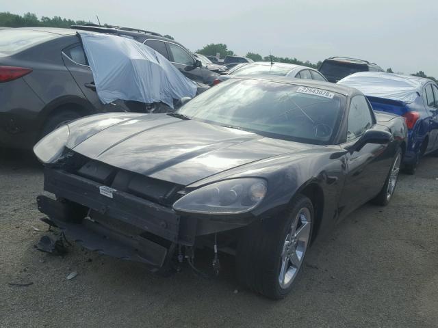 1G1YY26U575100246 - 2007 CHEVROLET CORVETTE BLACK photo 2