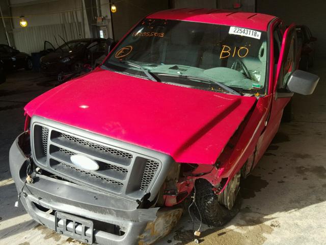 1FTRF12226NB55803 - 2006 FORD F150 RED photo 2