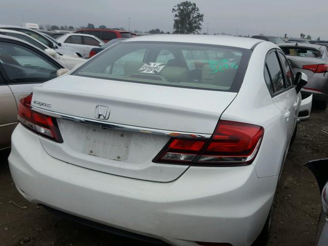 19XFB2F50DE224983 - 2013 HONDA CIVIC LX WHITE photo 4