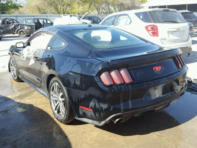 1FA6P8TH1G5281606 - 2016 FORD MUSTANG BLACK photo 3