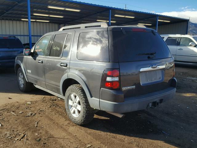 1FMEU73E37UA41926 - 2007 FORD EXPLORER X GRAY photo 3