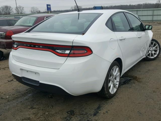 1C3CDFBAXDD710052 - 2013 DODGE DART SXT WHITE photo 4