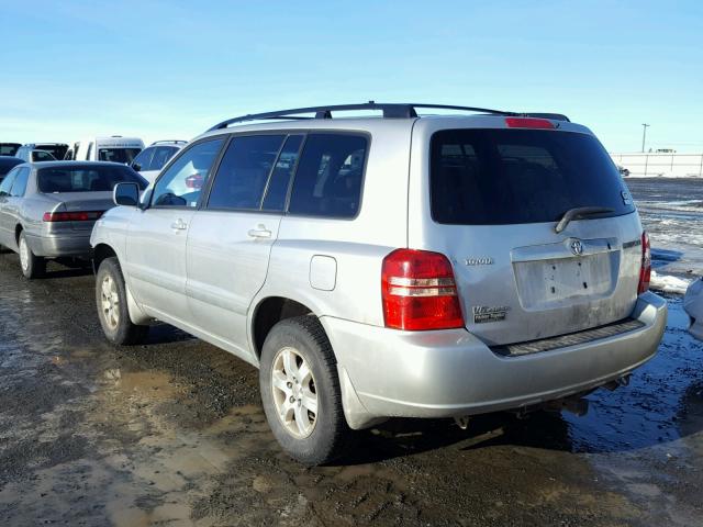 JTEHF21A010034456 - 2001 TOYOTA HIGHLANDER SILVER photo 3