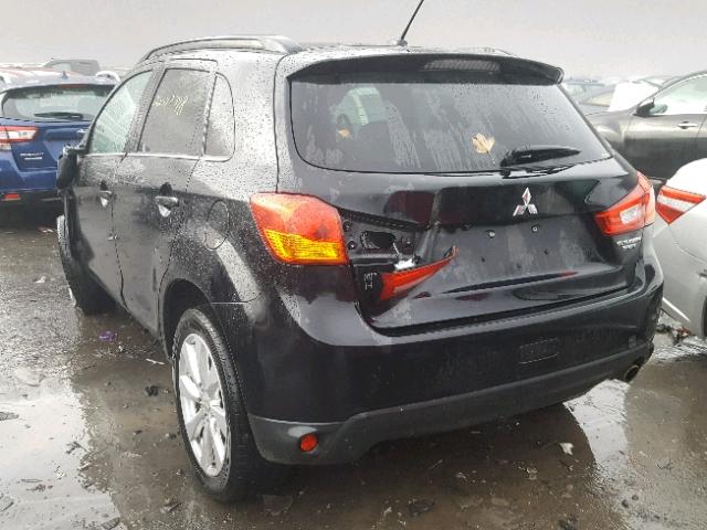 4A4AR4AU0FE011667 - 2015 MITSUBISHI OUTLANDER BLACK photo 3