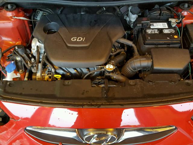 KMHCT5AE1DU130794 - 2013 HYUNDAI ACCENT GLS RED photo 7