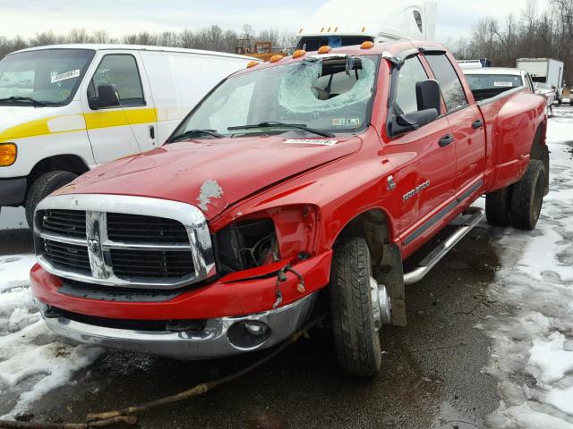 3D7MX48C46G109042 - 2006 DODGE RAM 3500 S RED photo 2