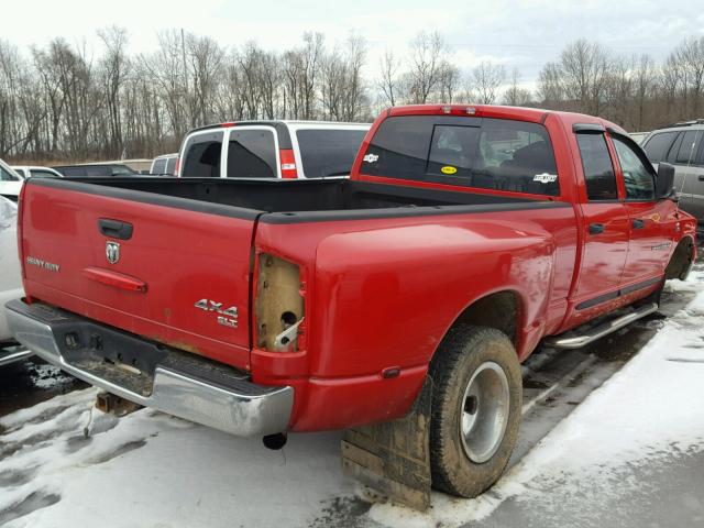 3D7MX48C46G109042 - 2006 DODGE RAM 3500 S RED photo 4