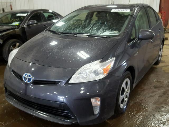 JTDKN3DU3D5674743 - 2013 TOYOTA PRIUS BLUE photo 2