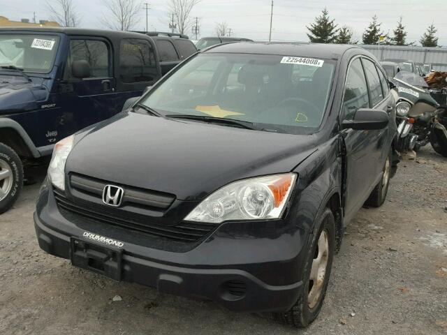 5J6RE48387L800725 - 2007 HONDA CR-V LX BLACK photo 2