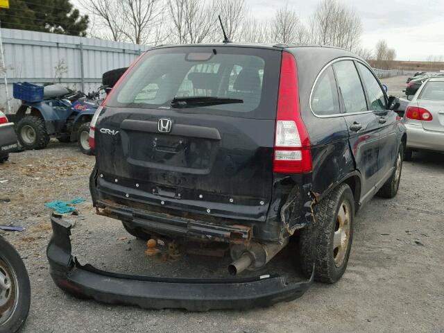 5J6RE48387L800725 - 2007 HONDA CR-V LX BLACK photo 4