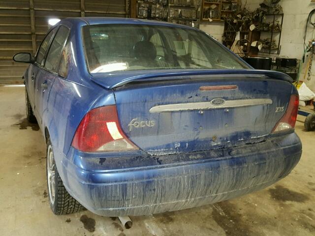 1FAFP38362W273150 - 2002 FORD FOCUS ZTS BLUE photo 3