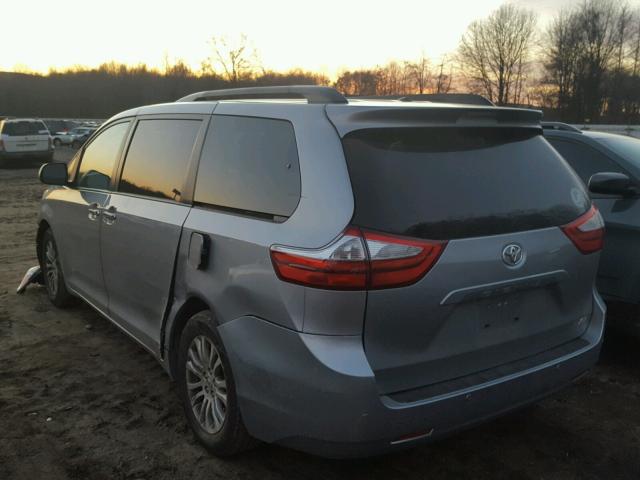 5TDYK3DC4FS618477 - 2015 TOYOTA SIENNA XLE SILVER photo 3