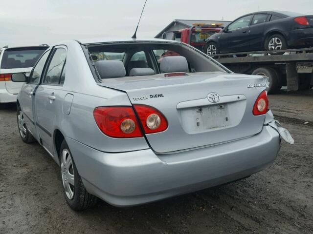 2T1BR32E78C867079 - 2008 TOYOTA COROLLA CE SILVER photo 3