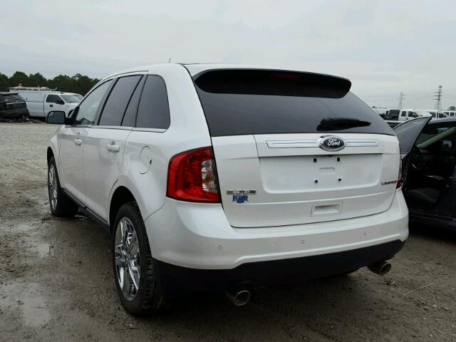 2FMDK3KC0EBB81185 - 2014 FORD EDGE LIMIT WHITE photo 3