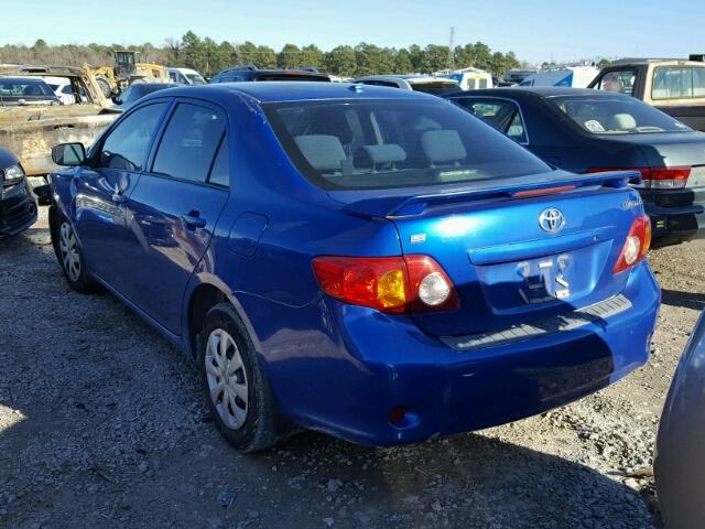 1NXBU40E39Z129285 - 2009 TOYOTA COROLLA BA BLUE photo 3