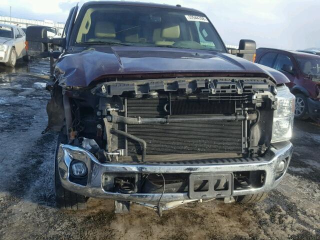 1FT7W2BT2BEC61054 - 2011 FORD F250 SUPER MAROON photo 9