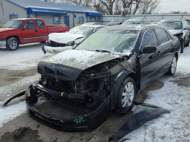 1HGCM66507A038650 - 2007 HONDA ACCORD EX BLACK photo 2