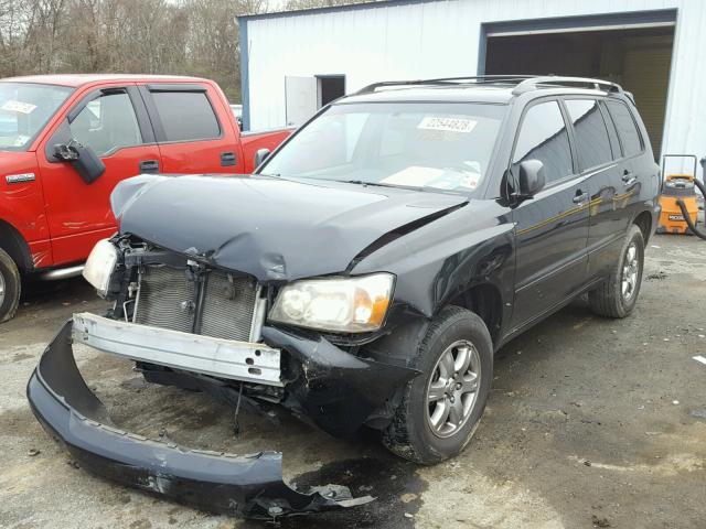 JTEGD21A450121395 - 2005 TOYOTA HIGHLANDER BLACK photo 2