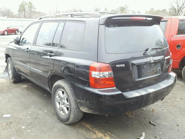 JTEGD21A450121395 - 2005 TOYOTA HIGHLANDER BLACK photo 3