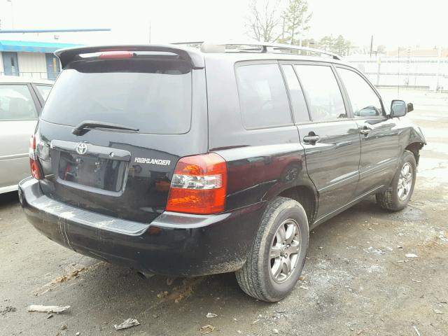 JTEGD21A450121395 - 2005 TOYOTA HIGHLANDER BLACK photo 4