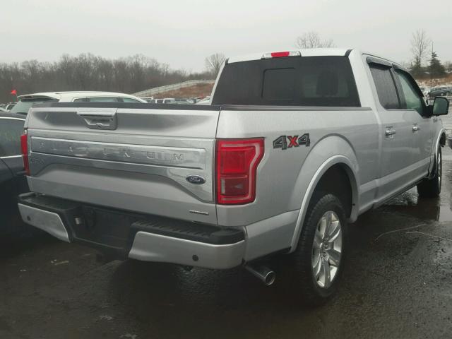 1FTFW1EF8GFA81140 - 2016 FORD F150 SUPER SILVER photo 4